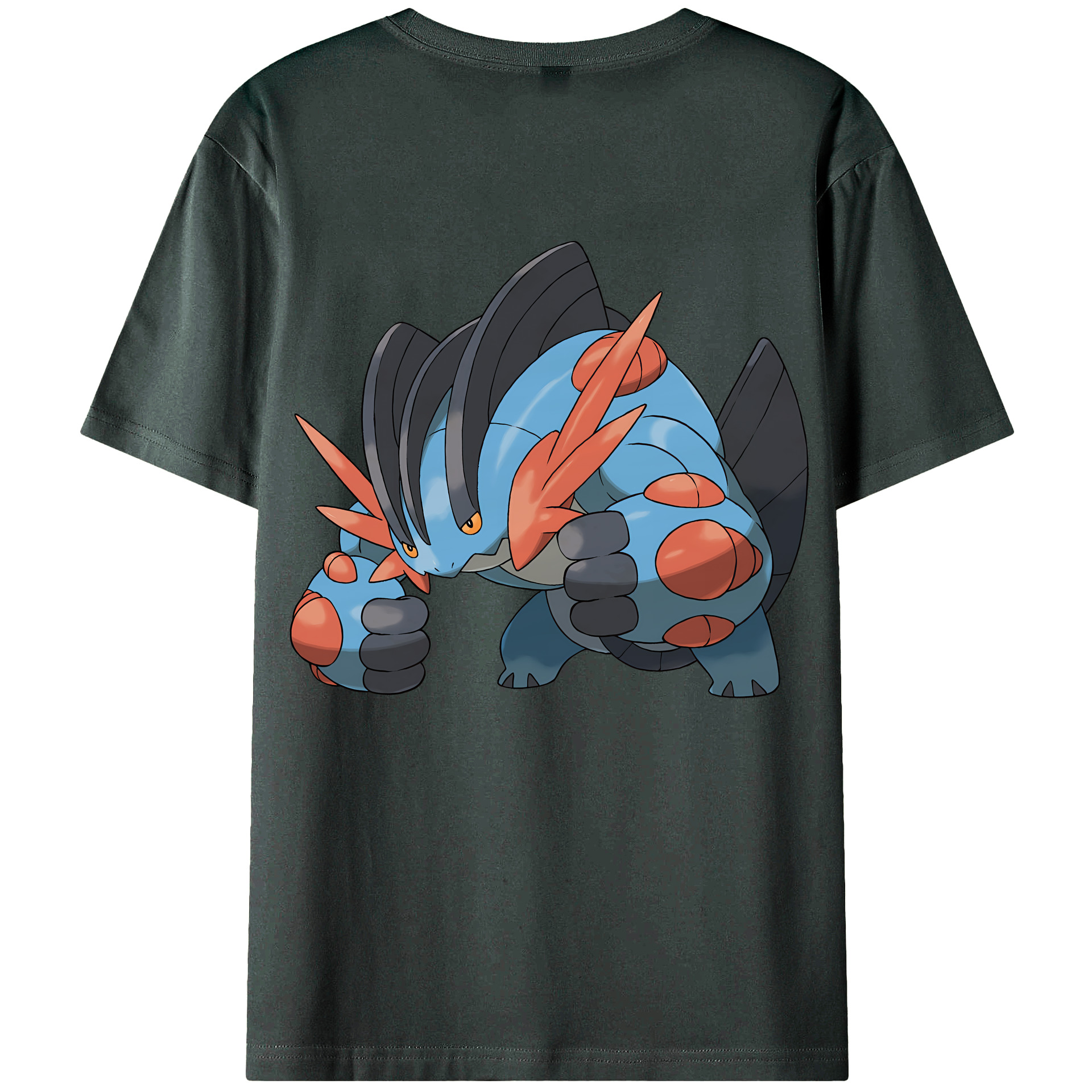 （画像用） ポケットモンスター Pokémon 綿100％ メンズ半袖Tシャツ（バックプリント） 通気性
